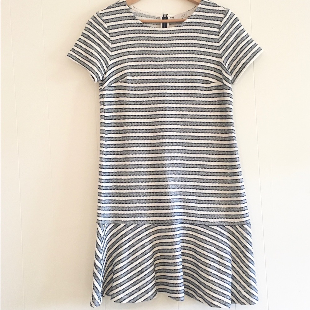 Anne Taylor Striped Knit Dress